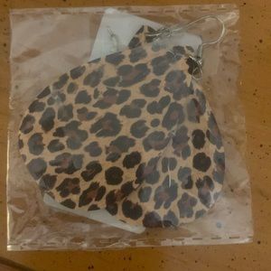 Leopard print earrings